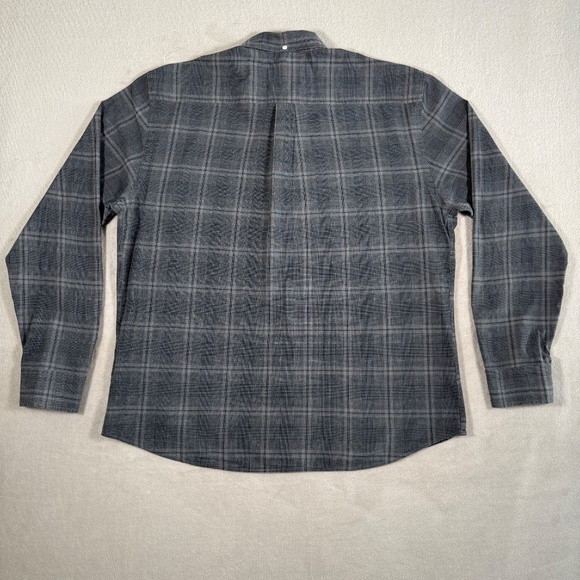 Billy Reid Shirt Mens X Large Gray Plaid Standard Fit Button Up Long Sleeve - Picture 5 of 13